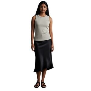 1.STATE Metallic‎ Shimmer Knit Tank Top Champagne Gold Sleeveless Small - NWT
